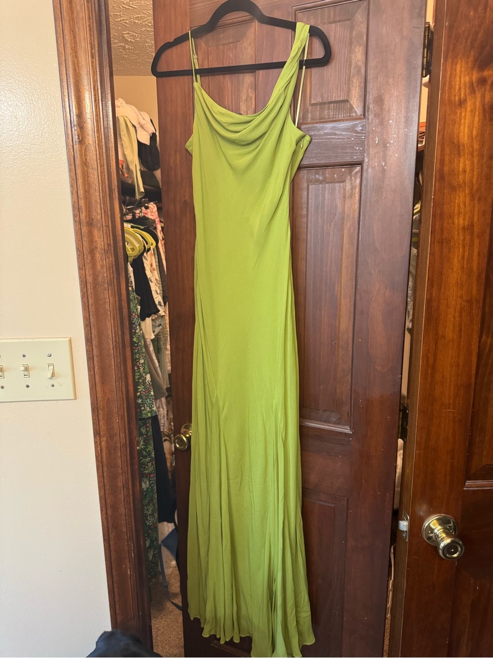J. Crew Lime Green Cowl Neck Maxi Dress